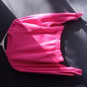 Old Navy cropped sweatshirt pink long sleeve size small